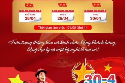 Thông báo Nghỉ Lễ 30/5 và 1/5 năm 2024